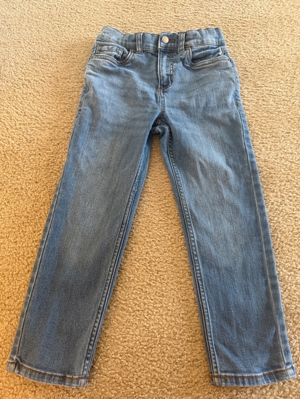 Hanna Anderson Straight-Leg Kids Blue Jeans Sz 6-7